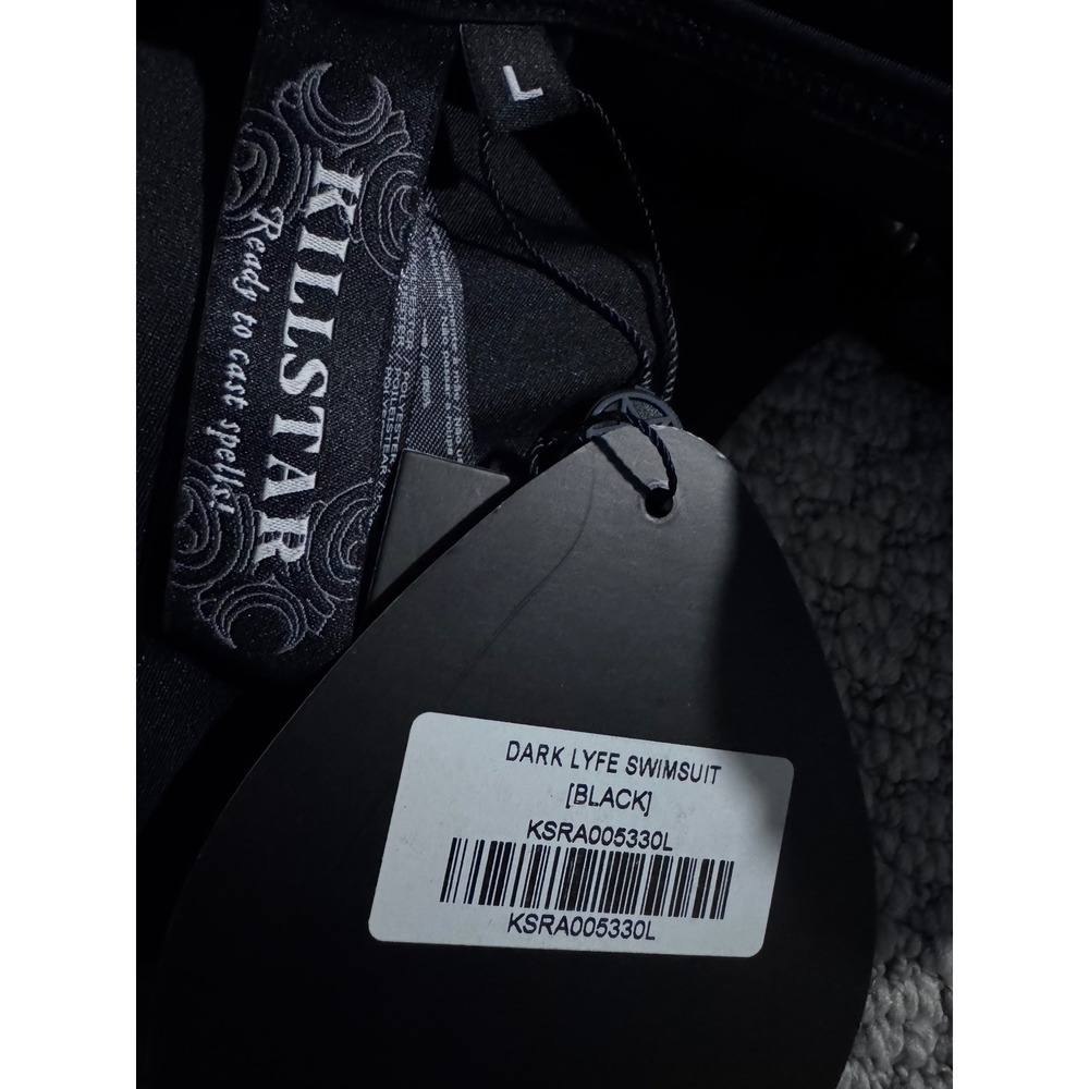 Killstar Dark Lyfe Swimsuit Black‎ Pentagram Halter One Piece Mesh KSRA005330L L - Picture 4 of 4